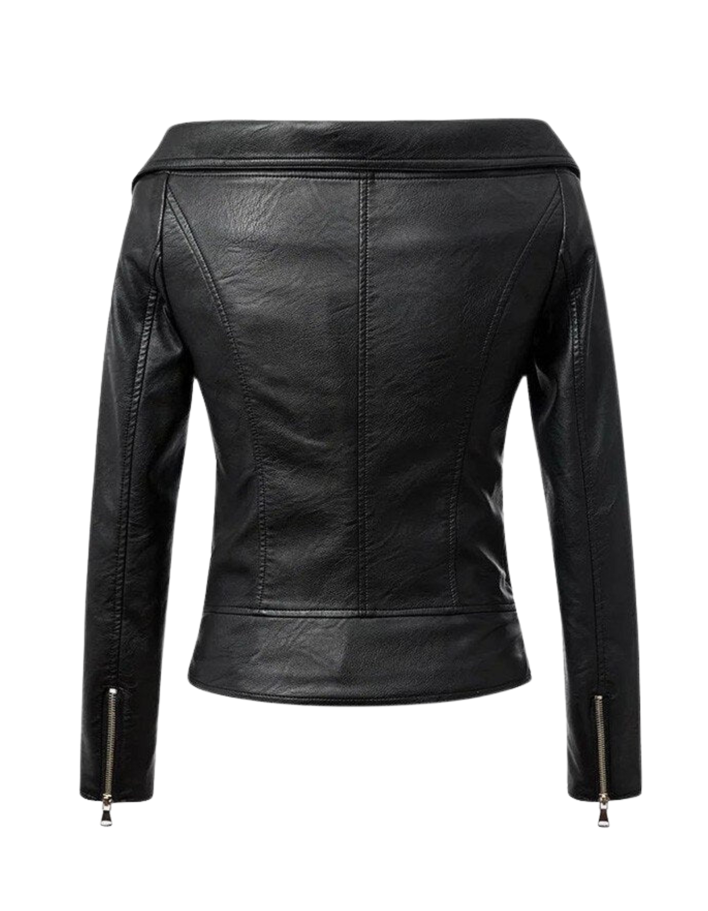 IAMC | Off Shoulder Leather Jacket